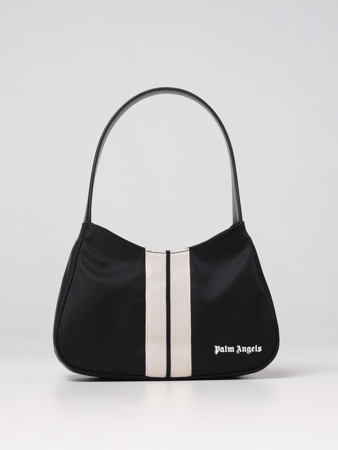 PALM ANGELS BORSA A SPALLA: Borsa Palm Angels in nylon, Nero - Img 1