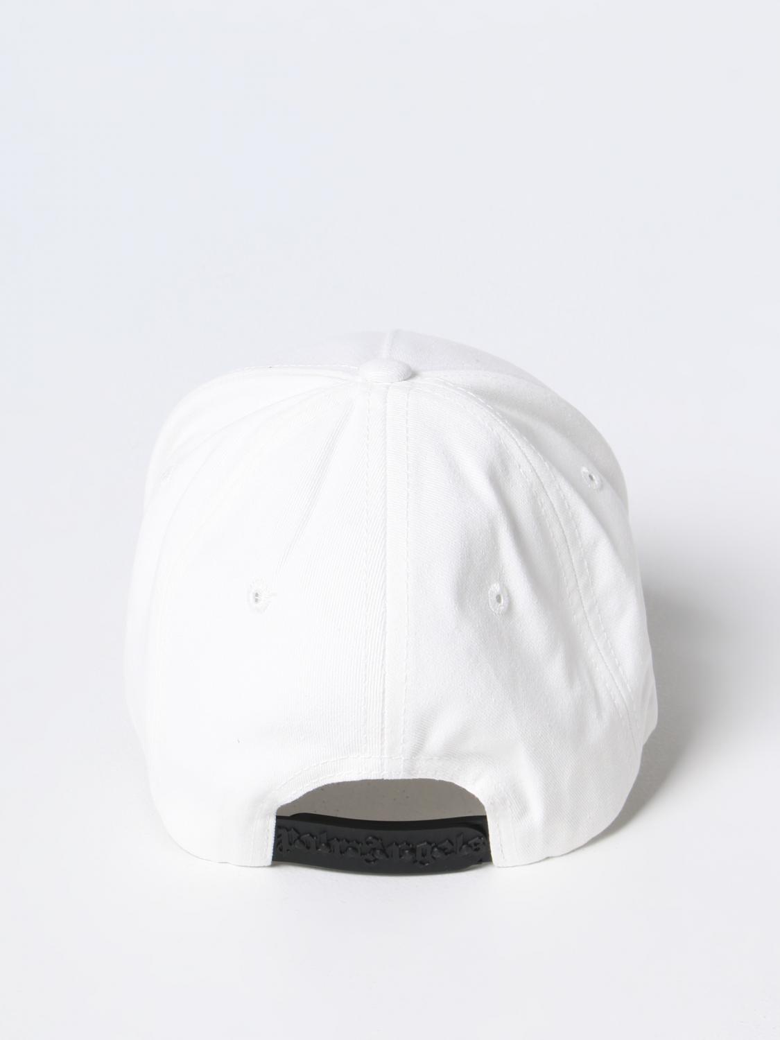 PALM ANGELS CAPPELLO: Cappello Broken Shark Palm Angels in cotone, Bianco - Img 3