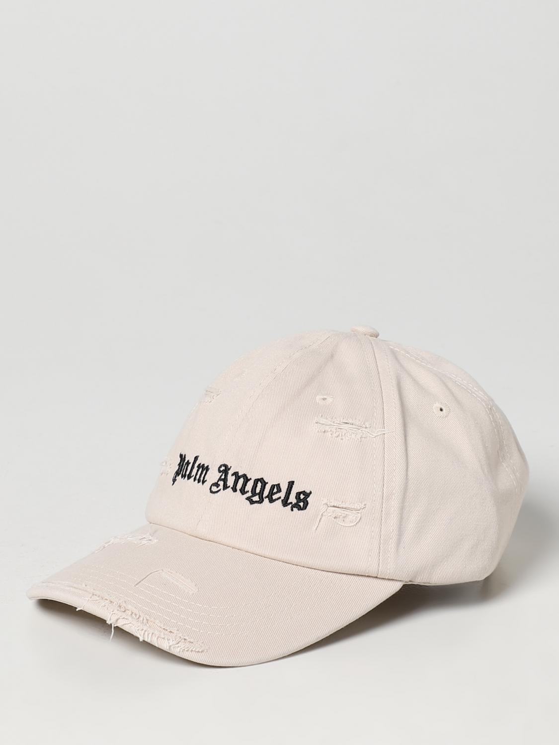 PALM ANGELS CAPPELLO: Cappello Palm Angels in denim used, Beige - Img 1