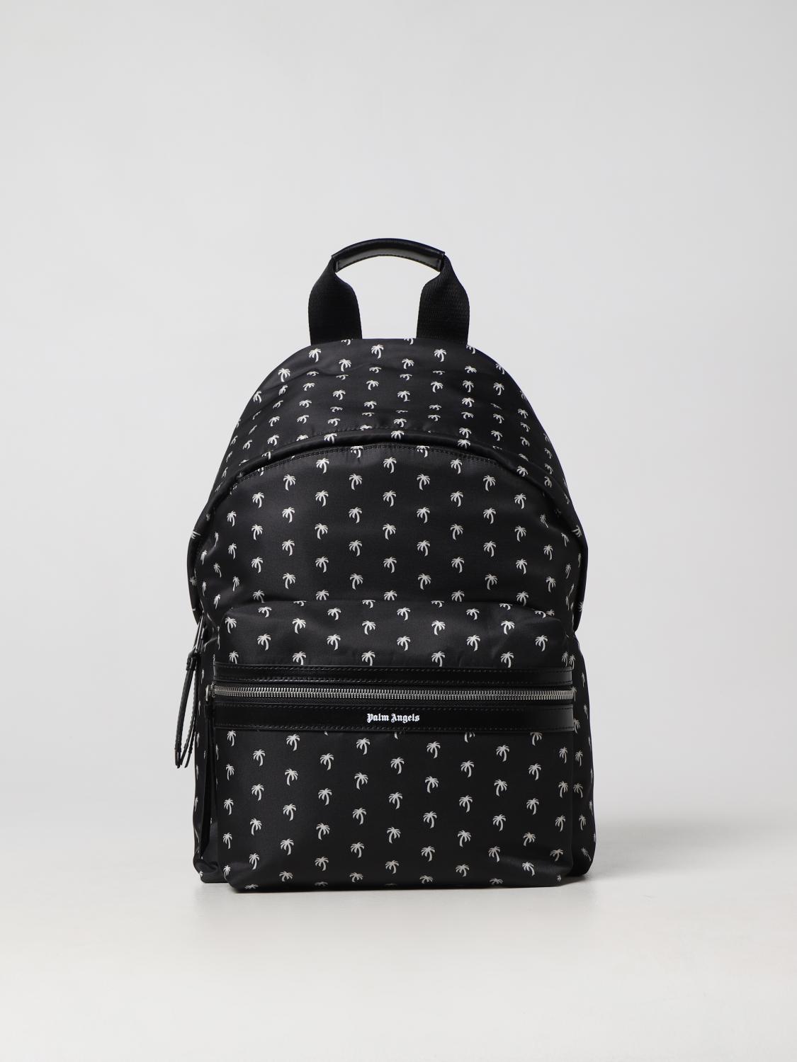 PALM ANGELS: Zaino in nylon tecnico con stampa all over Nero