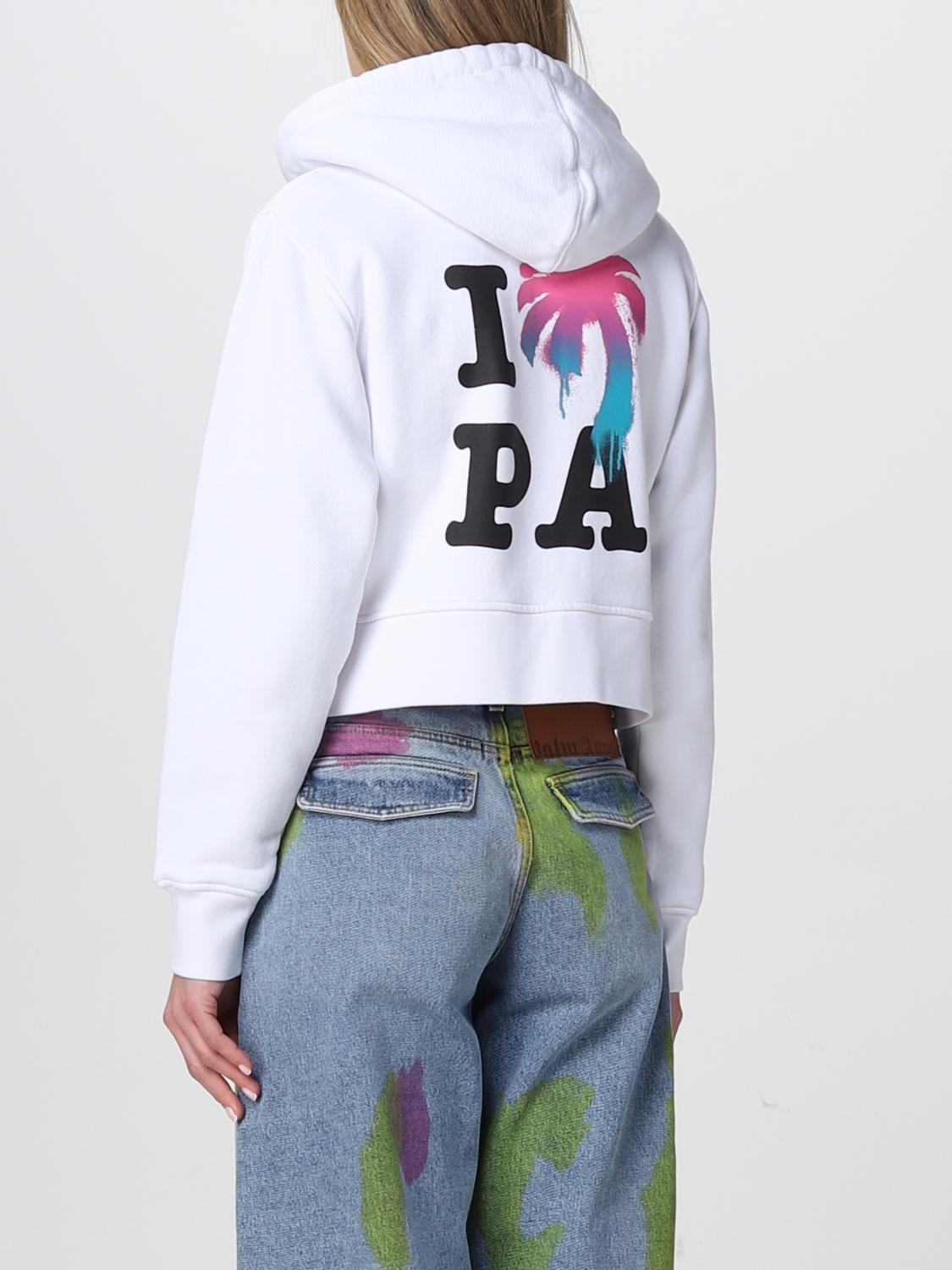 PALM ANGELS SUDADERA: Sudadera mujer Palm Angels, Blanco - Img 3