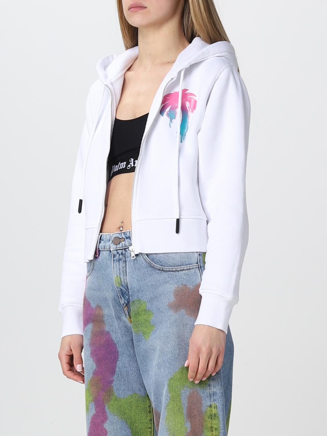 PALM ANGELS SUDADERA: Sudadera mujer Palm Angels, Blanco - Img 4