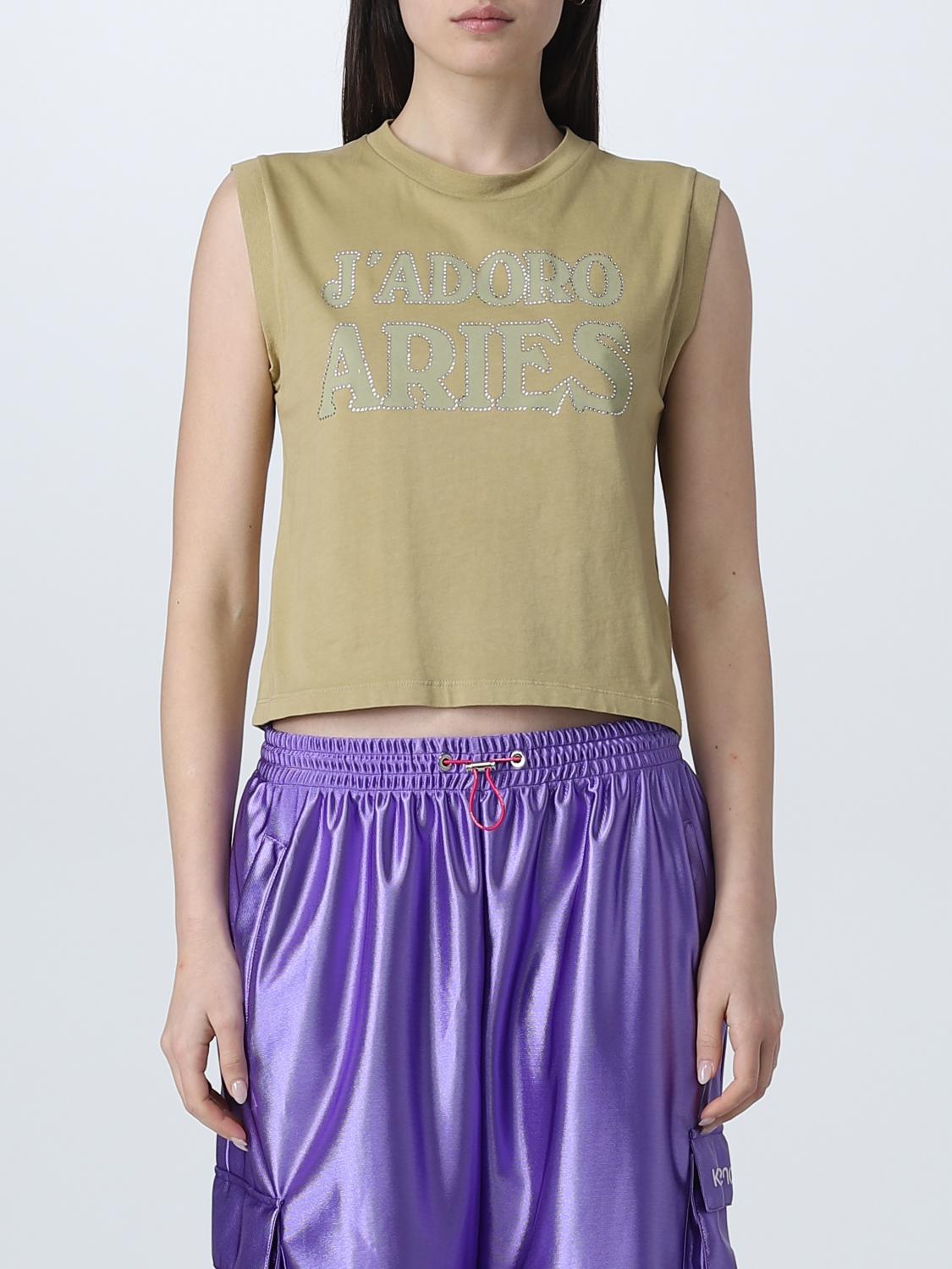 ARIES TOP: Top Aries in cotone, Oliva - Img 1
