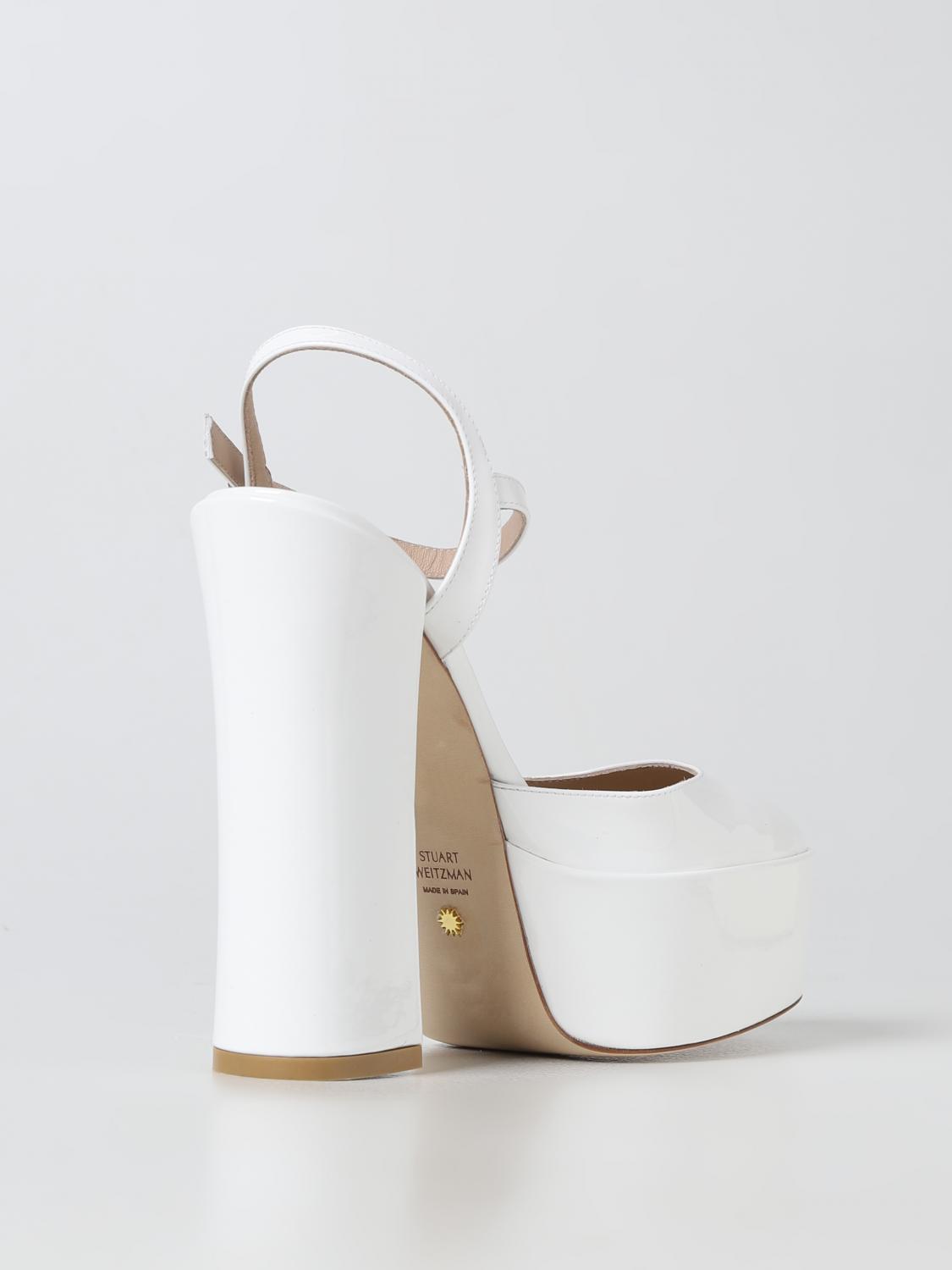 STUART WEITZMAN HIGH HEEL SHOES: Stuart Weitzman patent leather platform pump, White - Img 3