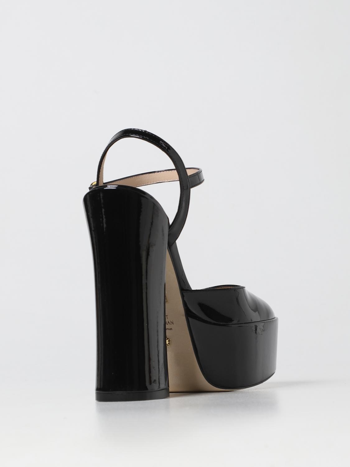 STUART WEITZMAN SCARPE CON TACCO: Pump con plateau Stuart Weitzman in vernice, Nero - Img 3