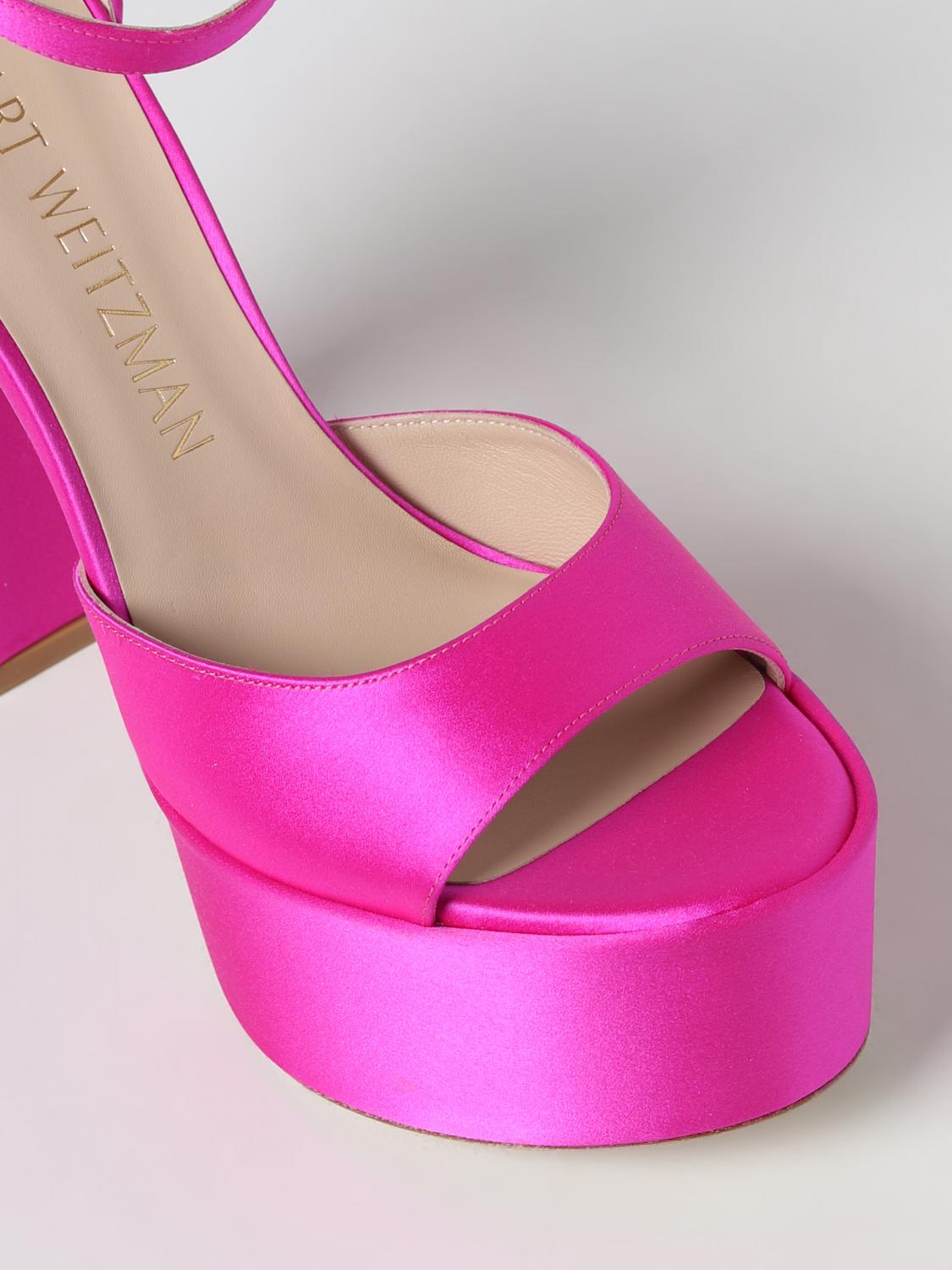 STUART WEITZMAN SANDALEN MIT ABSATZ: Schuhe damen Stuart Weitzman, Fuchsia - Img 4