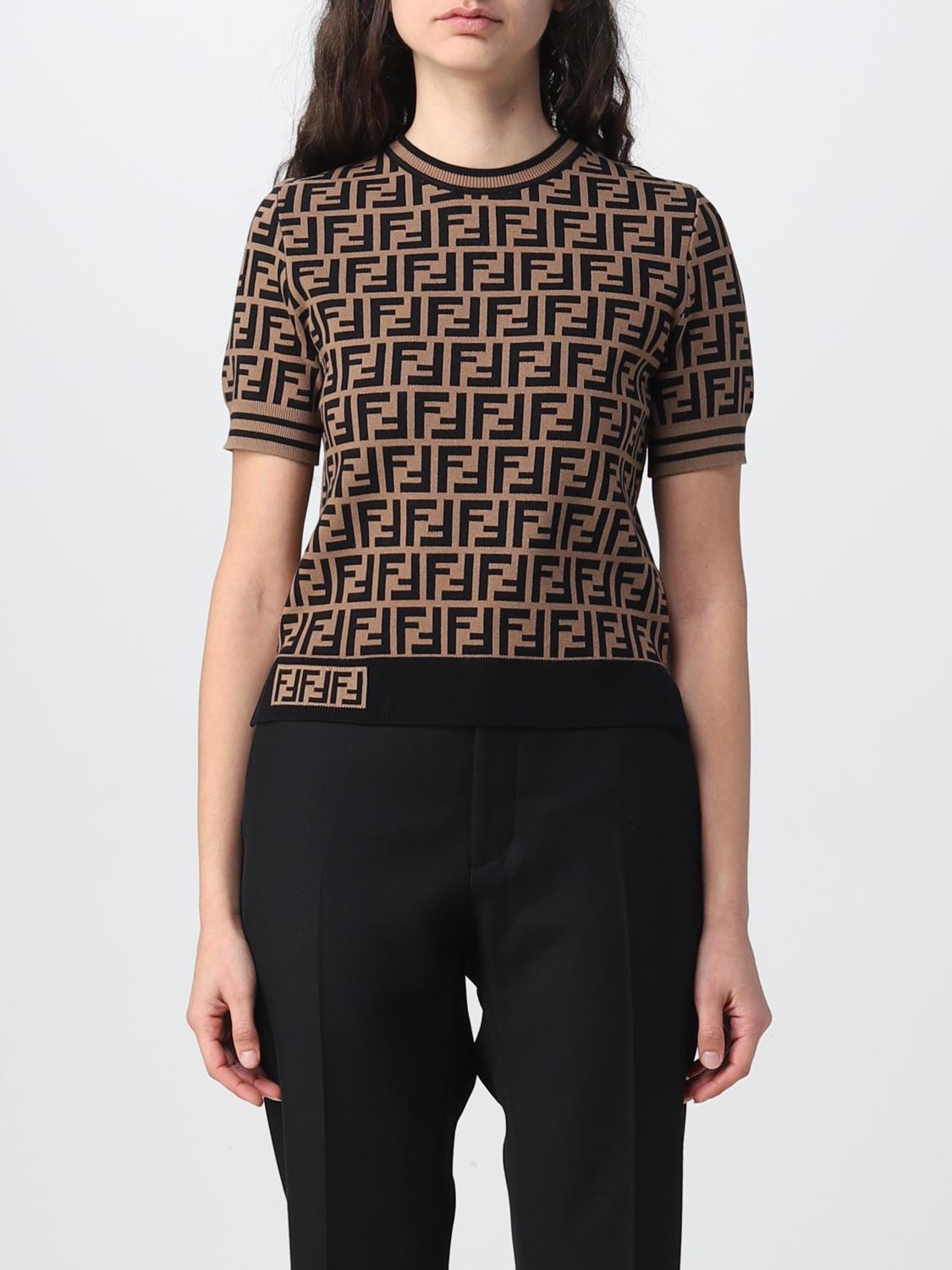 FENDI: Maglia donna - Tabacco | Maglia Fendi FZY702 A5QG online su  GIGLIO.COM