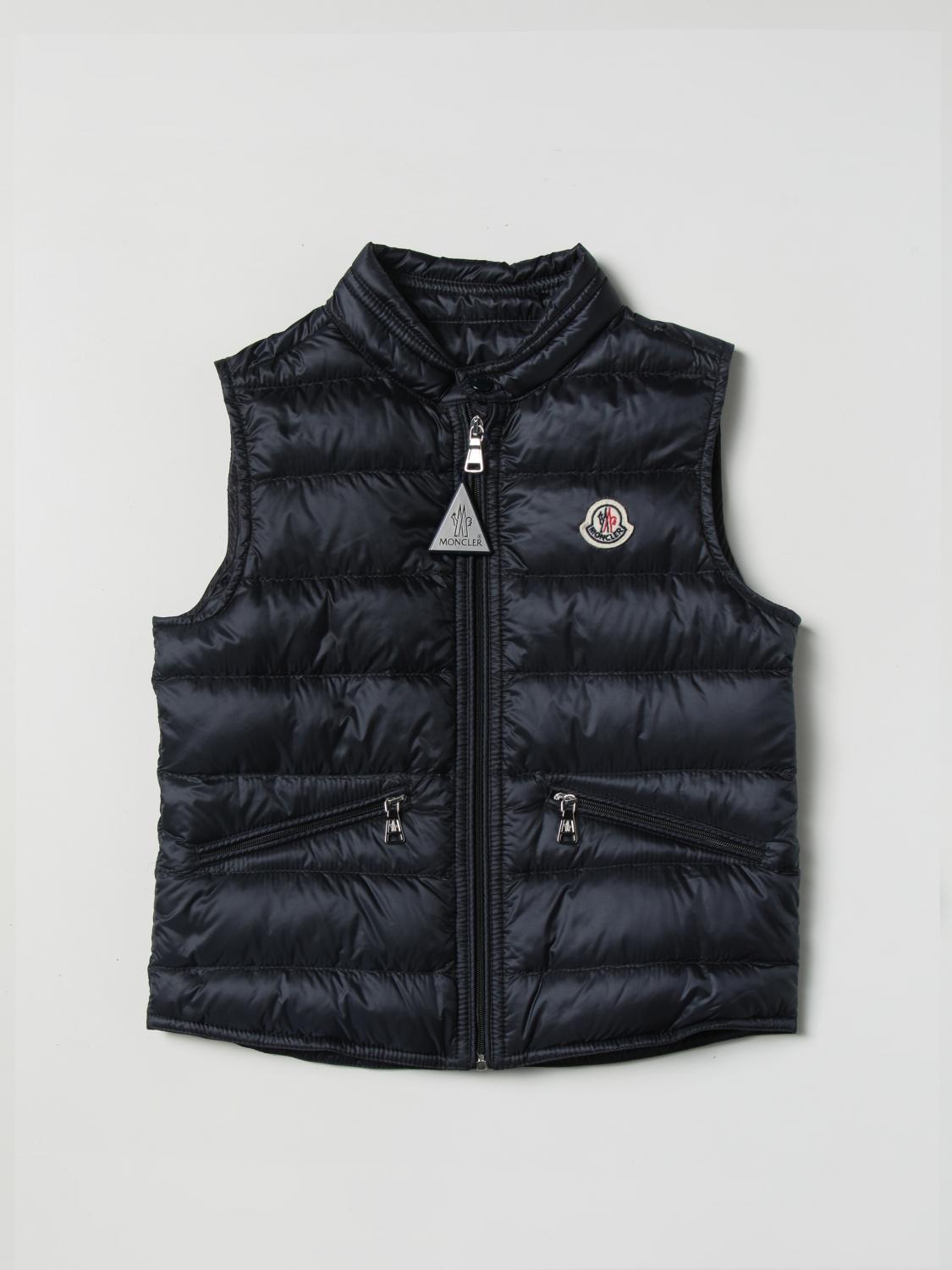 MONCLER CHALECO: Chaleco niños Moncler, Azul Oscuro - Img 1