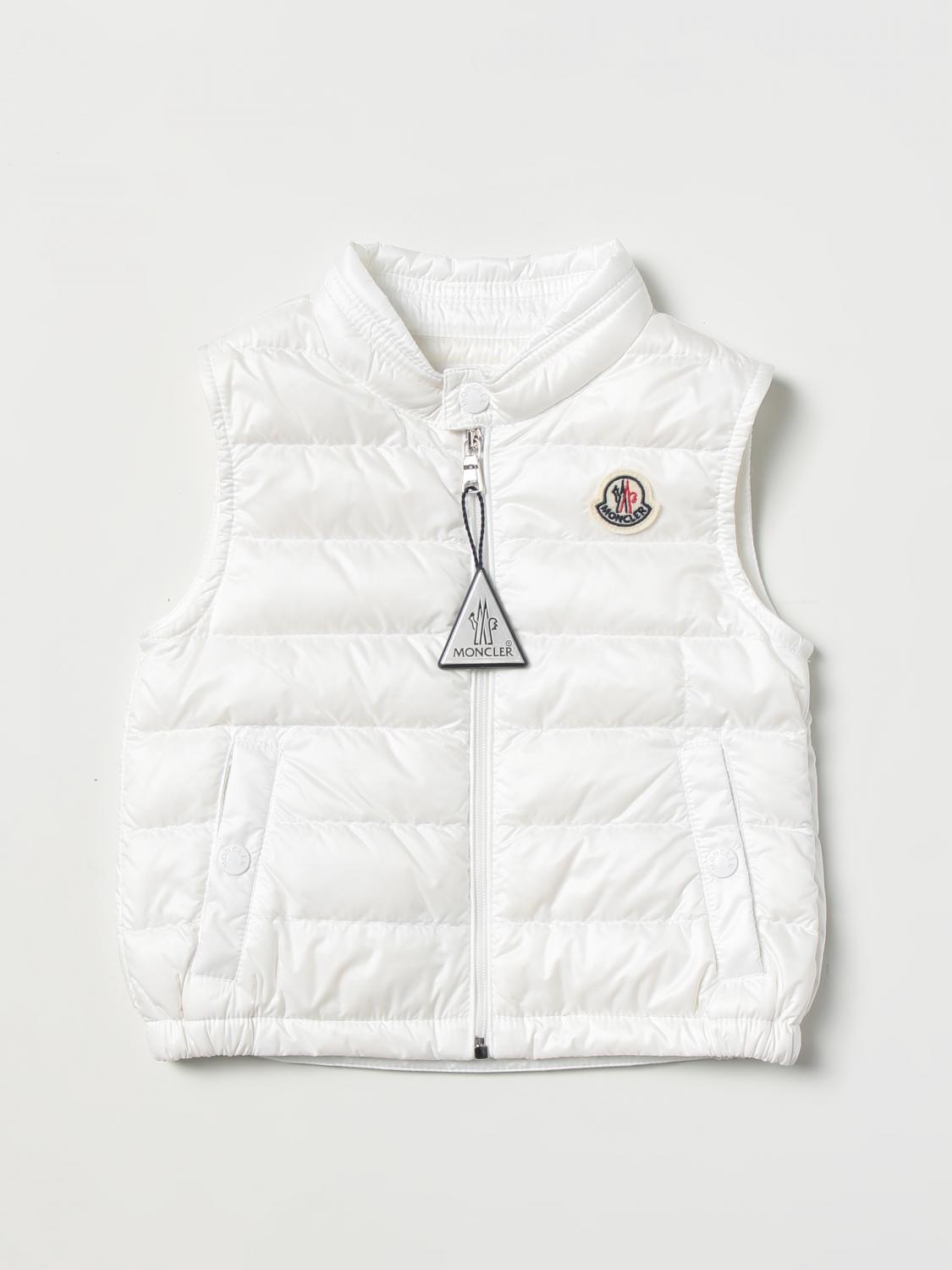 MONCLER VESTCOAT: Moncler gilet in quilted nylon, White - Img 1