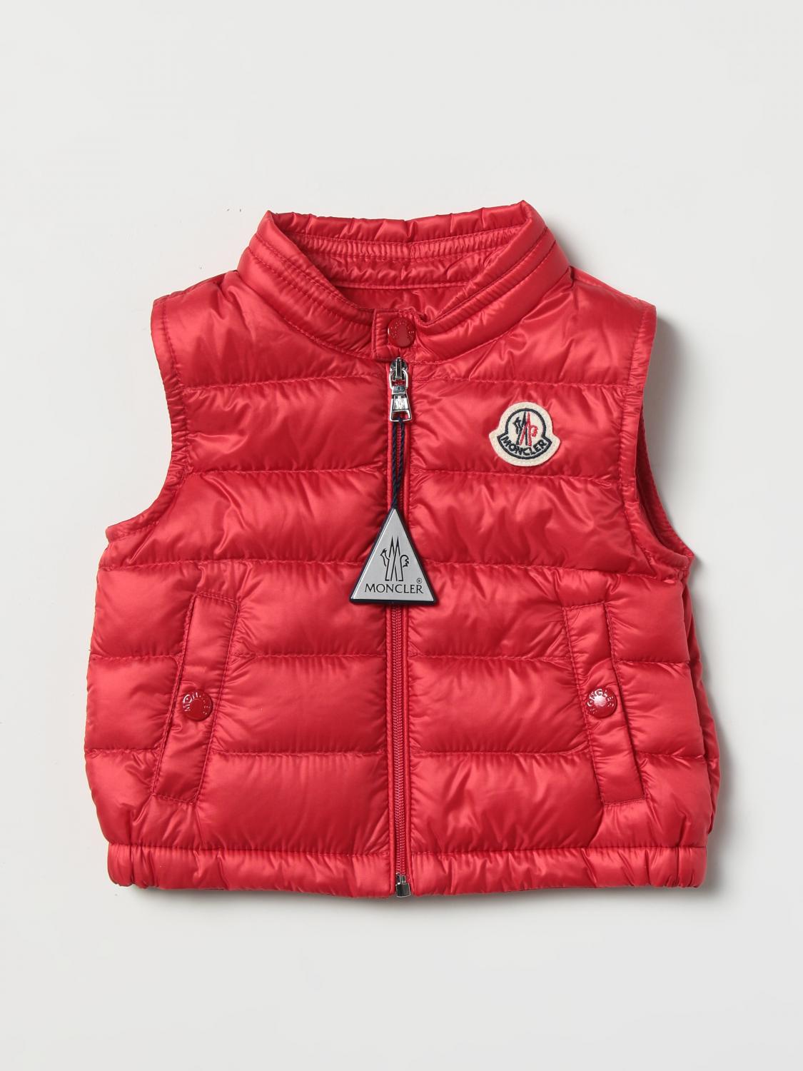 MONCLER ЖИЛЕТ: Куртка Детское Moncler, Красный - Img 1