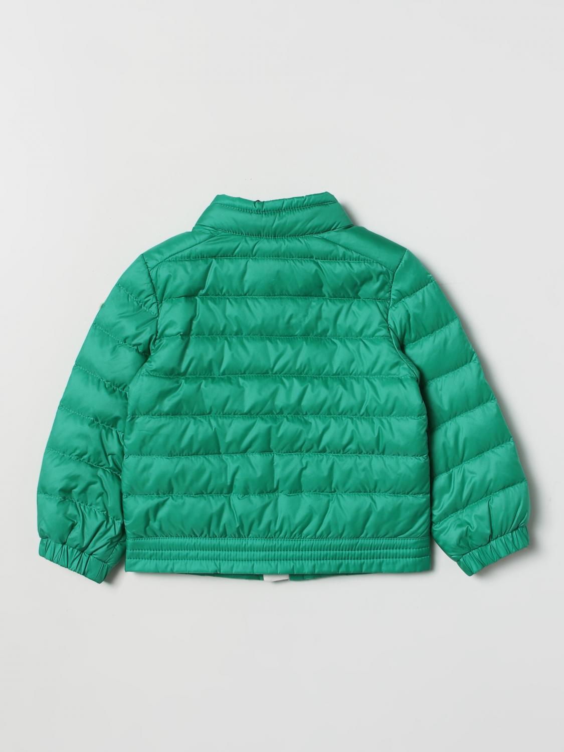 MONCLER JACKET: Moncler nylon gilet with logo, Green - Img 2