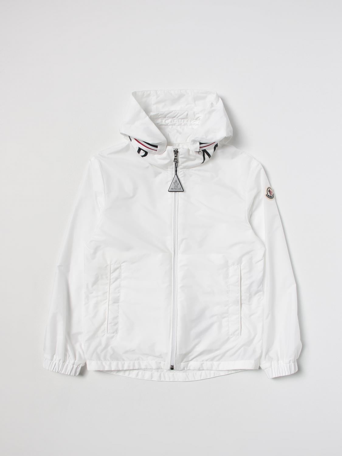 MONCLER JACKET: Moncler nylon jacket with detachable hood, White - Img 1