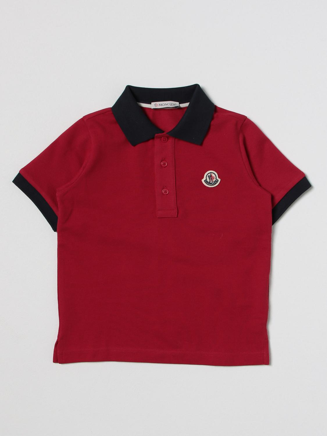 MONCLER POLO: Polo kinder Moncler, Rot - Img 1