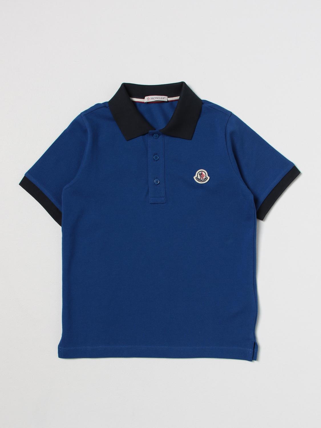 MONCLER POLO: Polo kinder Moncler, Blau 1 - Img 1