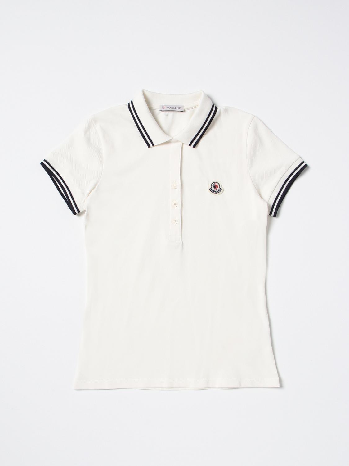 MONCLER POLO: Polo niños Moncler, Blanco - Img 1