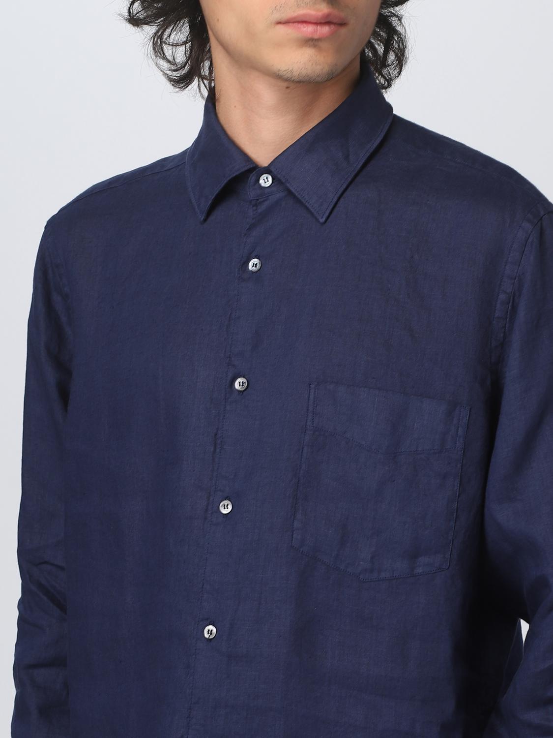 ASPESI 衬衫: 衬衫 男士 Aspesi, 蓝色 - Img 3