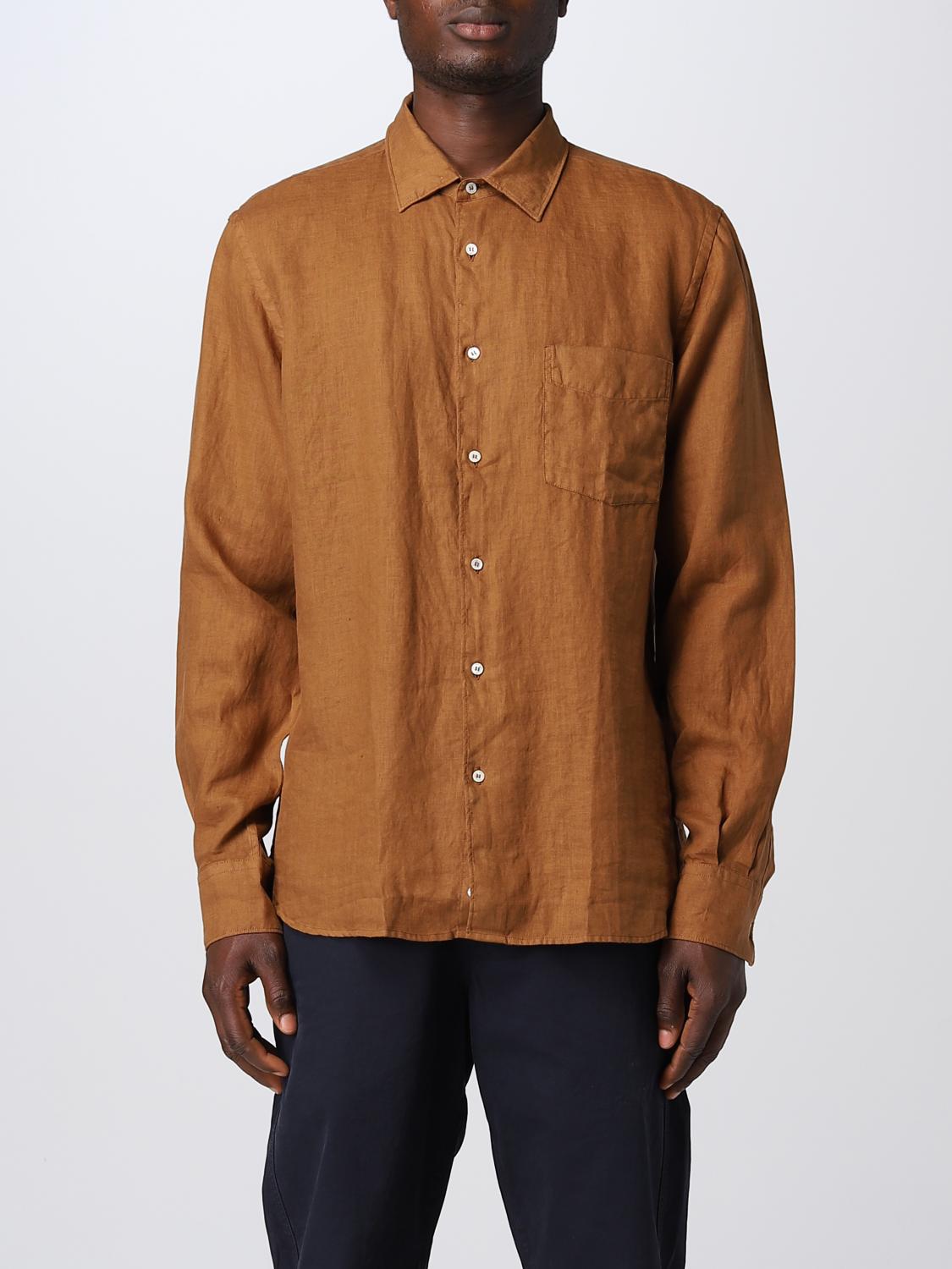 ASPESI 衬衫: 衬衫 男士 Aspesi, 棕色 - Img 1