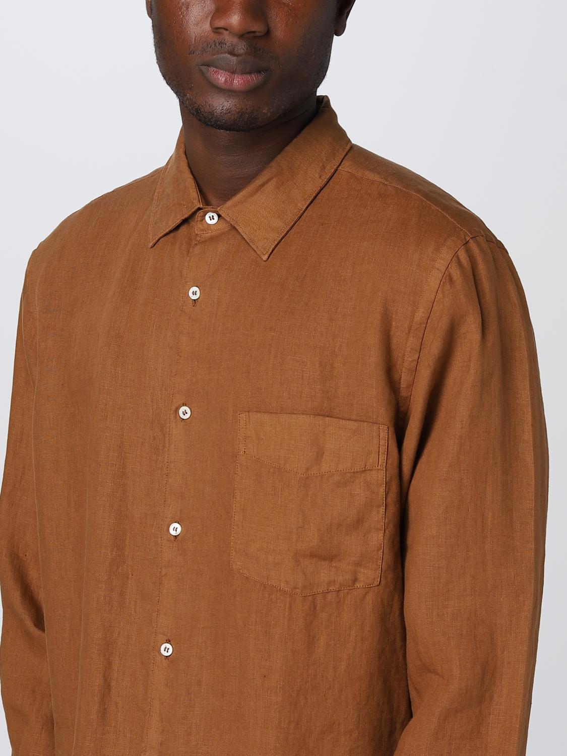 ASPESI 衬衫: 衬衫 男士 Aspesi, 棕色 - Img 3