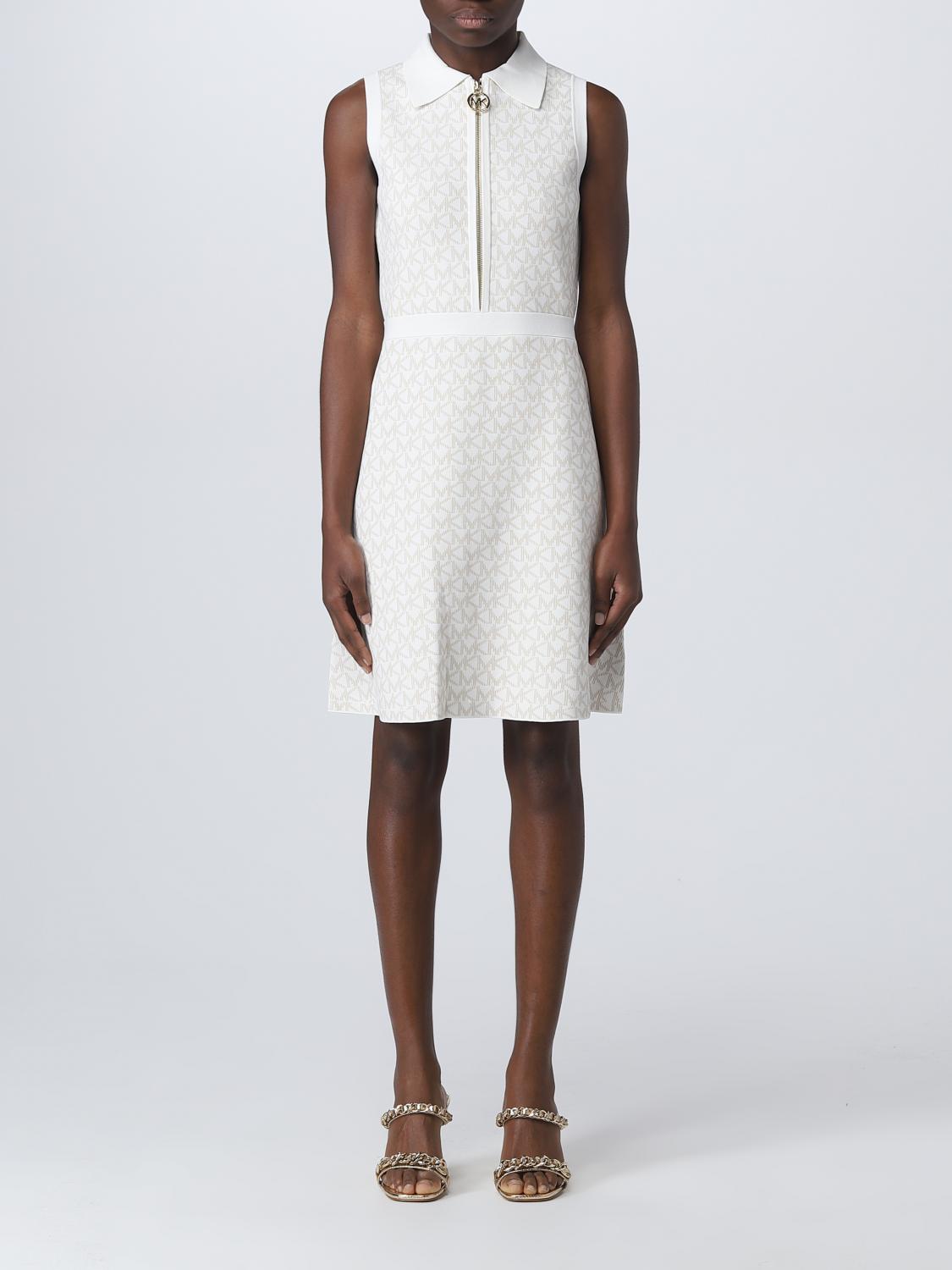 michael kors cream dress Michael Kors Sleeveless Sheath Wool-Blend Dress