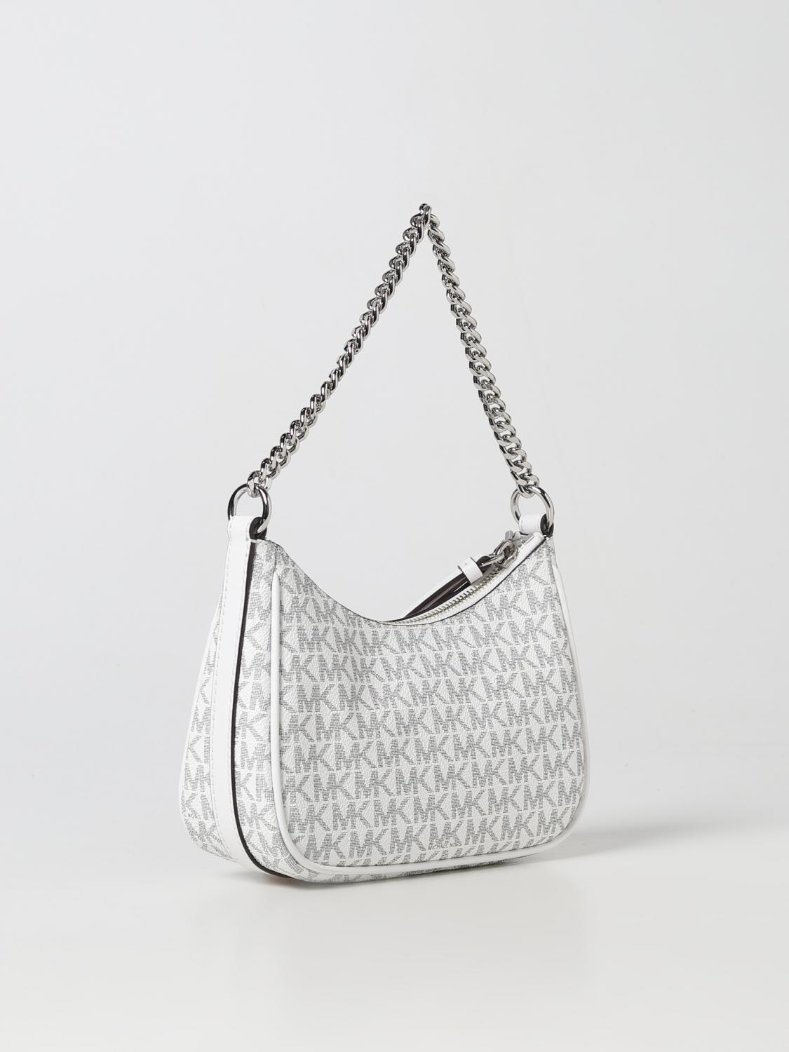 MICHAEL KORS BORSA MINI: Borsa Michael Kors con monogram MK spalmato all over, Bianco 1 - Img 2