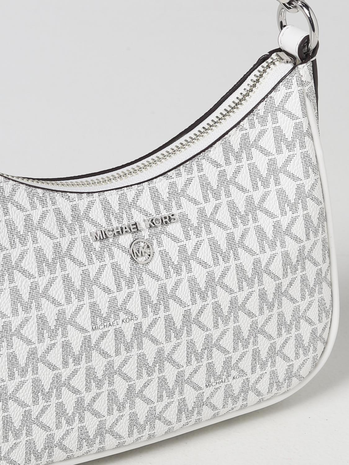 MICHAEL KORS BORSA MINI: Borsa Michael Kors con monogram MK spalmato all over, Bianco 1 - Img 3