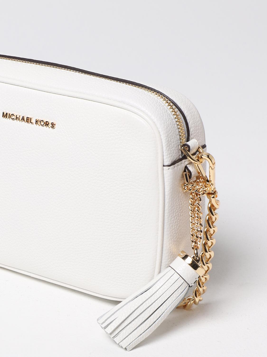 MICHAEL KORS BORSA A TRACOLLA: Borsa Michael Kors in pelle a micro grana, Bianco - Img 3