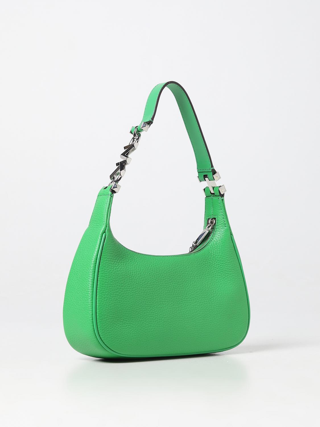 MICHAEL KORS BORSA A SPALLA: Borsa Piper Michael Kors in pelle martellata, Verde - Img 2