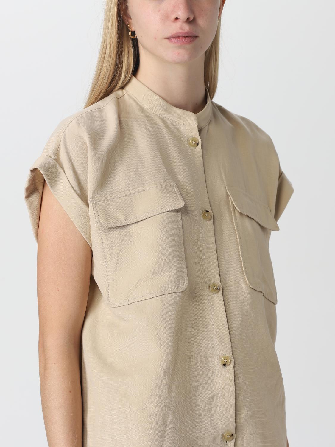 WOOLRICH TOP: Blusa Woolrich in misto viscosa, Sabbia - Img 4