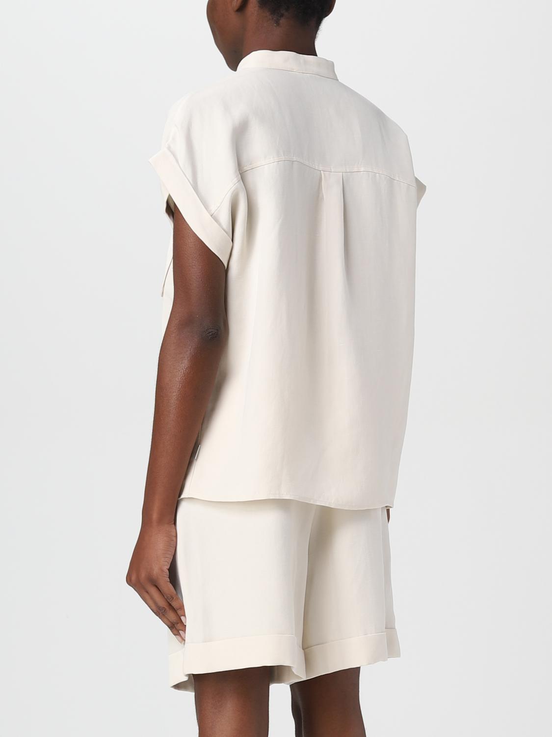 WOOLRICH TOP: Blusa Woolrich in misto viscosa, Crema - Img 3