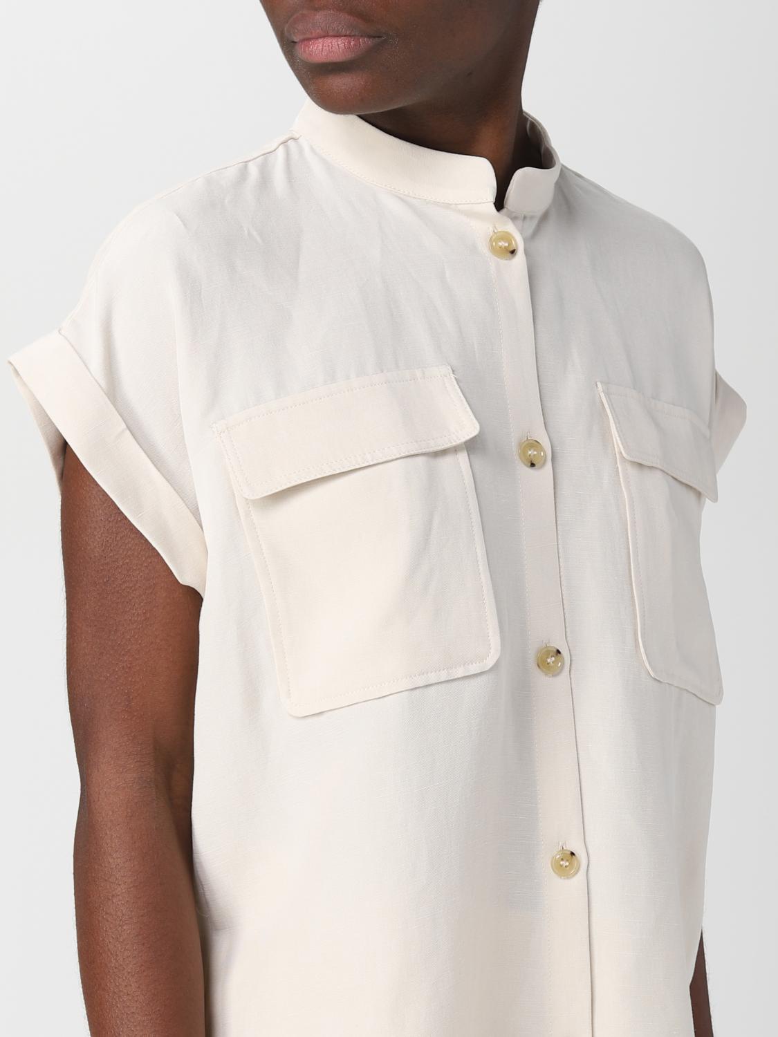 WOOLRICH TOP: Blusa Woolrich in misto viscosa, Crema - Img 4