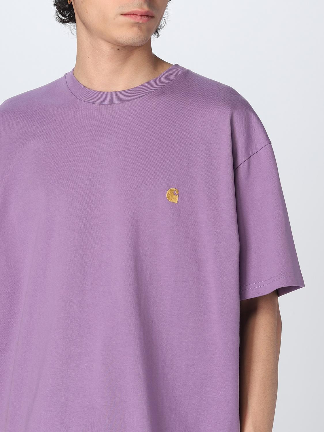 CARHARTT WIP T-SHIRT: T-shirt men Carhartt Wip, Violet - Img 4