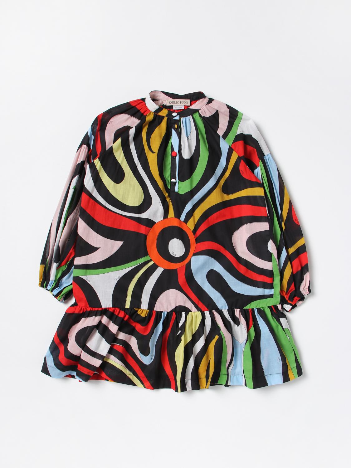 PUCCI KLEID: Kleid kinder Pucci Junior, Schwarz - Img 1