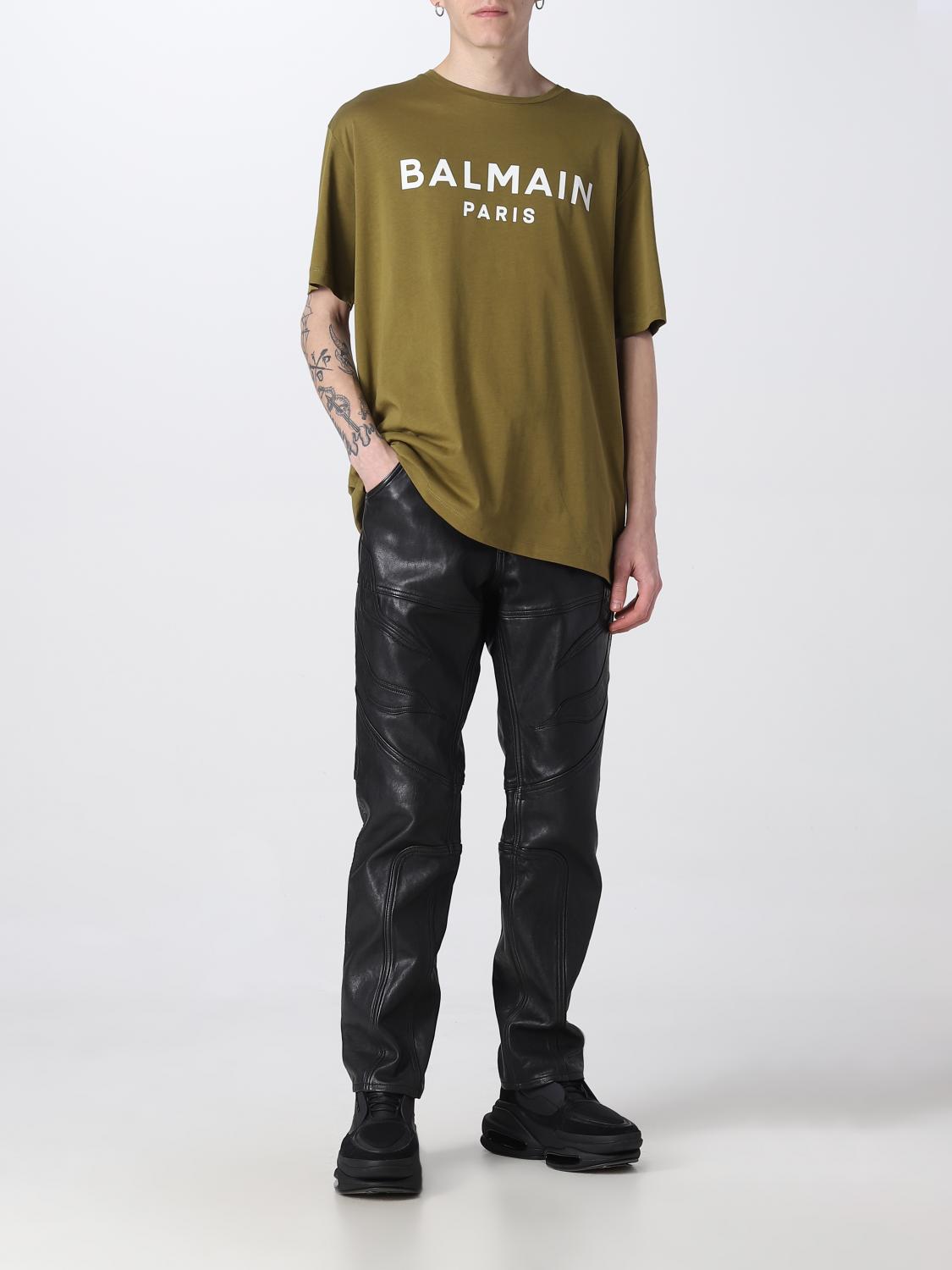BALMAIN T-SHIRT: Balmain cotton t-shirt, Green - Img 2