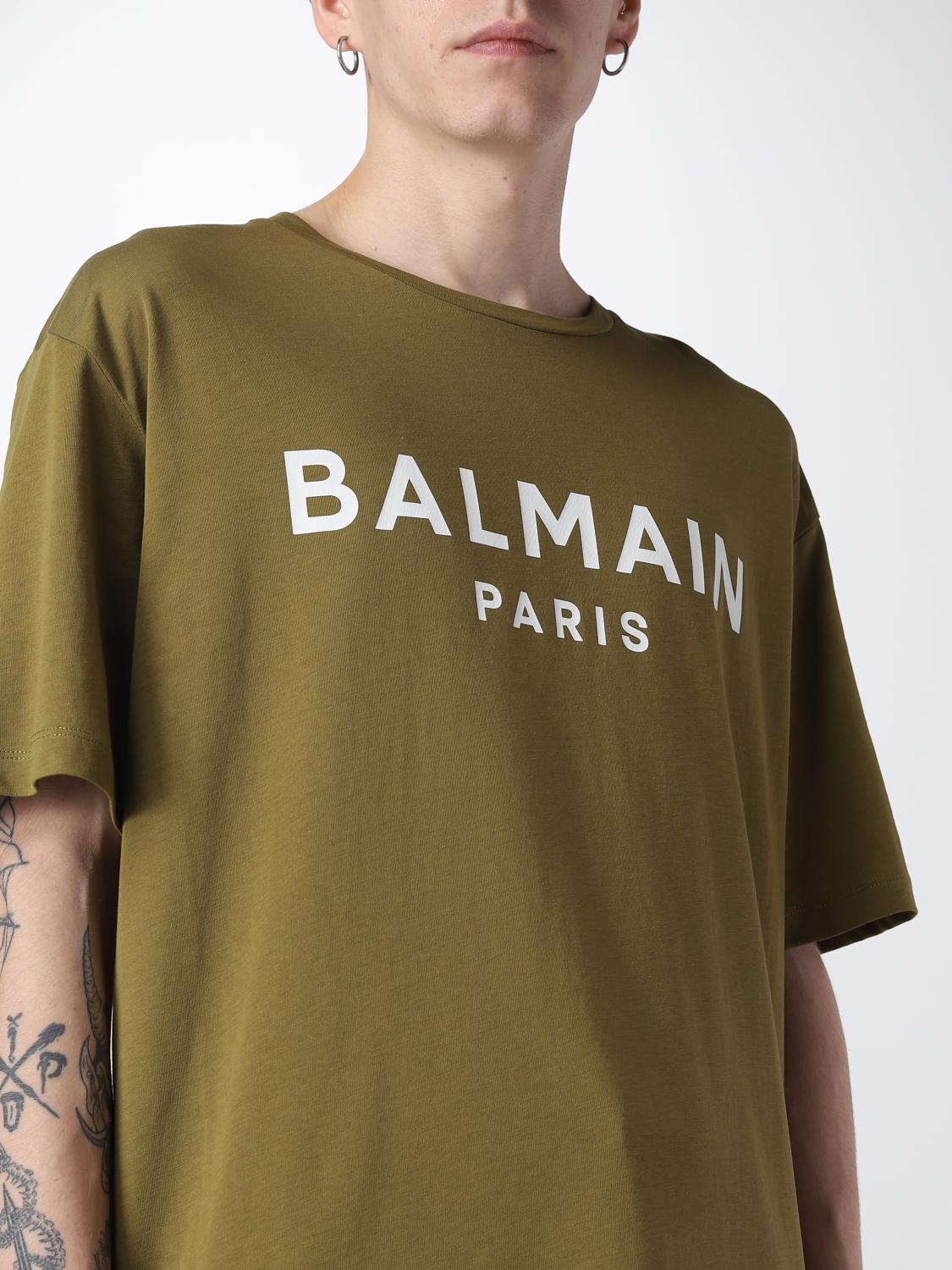 BALMAIN T-SHIRT: Balmain cotton t-shirt, Green - Img 5