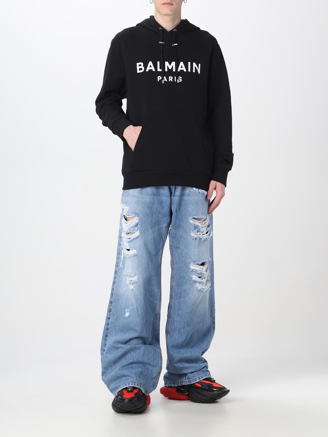 BALMAIN SUDADERA: Sudadera hombre Balmain, Negro - Img 2