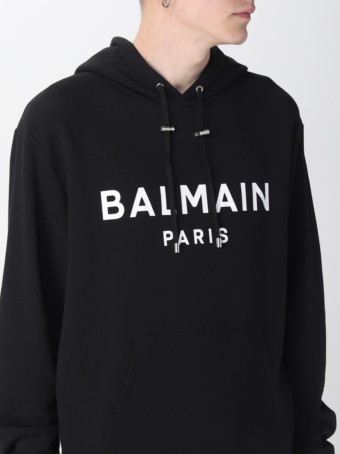 BALMAIN SUDADERA: Sudadera hombre Balmain, Negro - Img 5