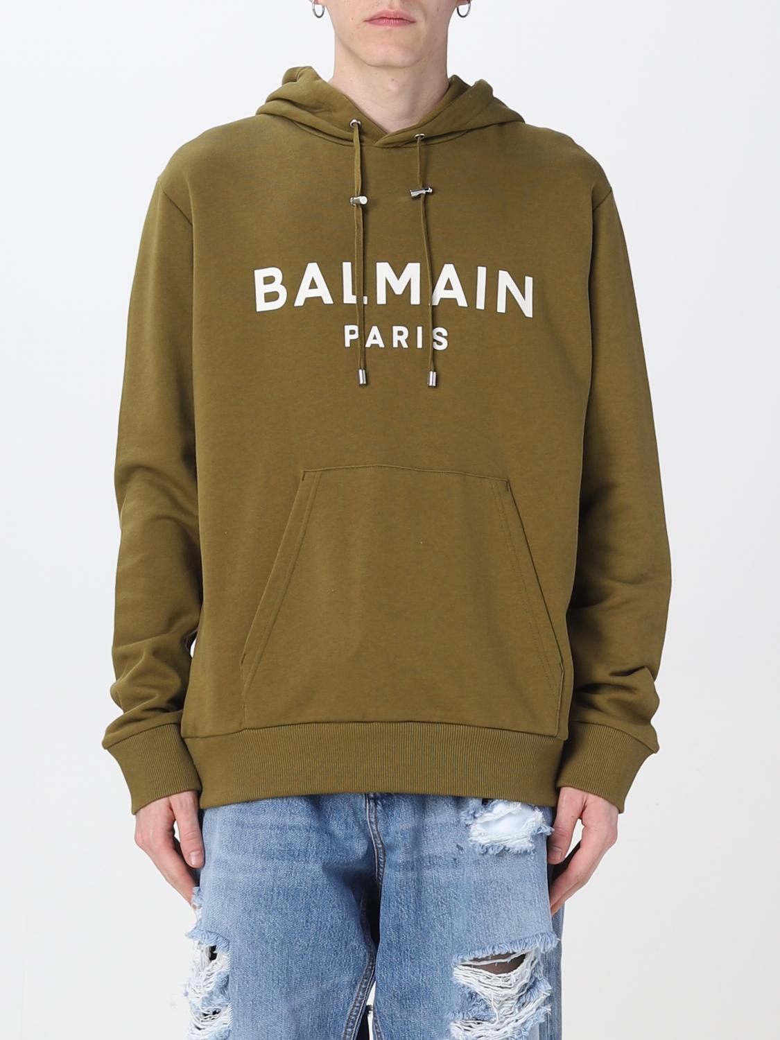 BALMAIN SUDADERA: Sudadera hombre Balmain, Kaki - Img 1