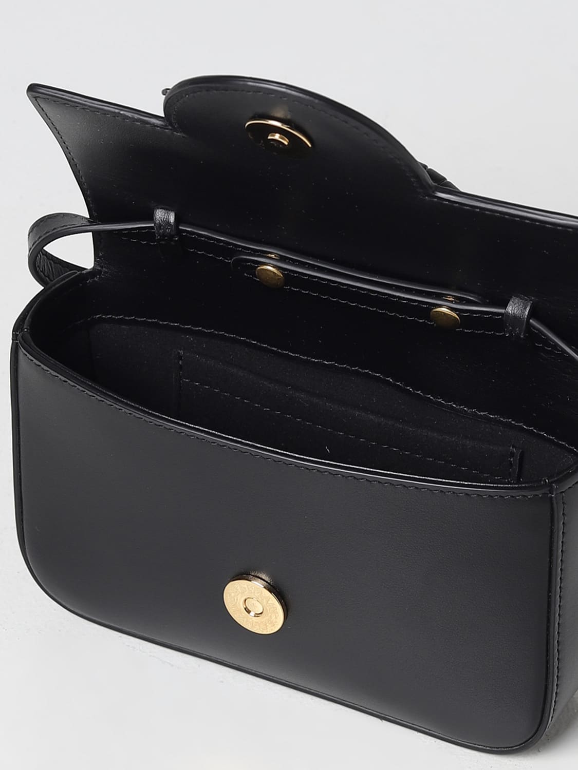 BALMAIN BORSA MINI: Borsa B-Buzz Balmain in pelle liscia, Nero - Img 4