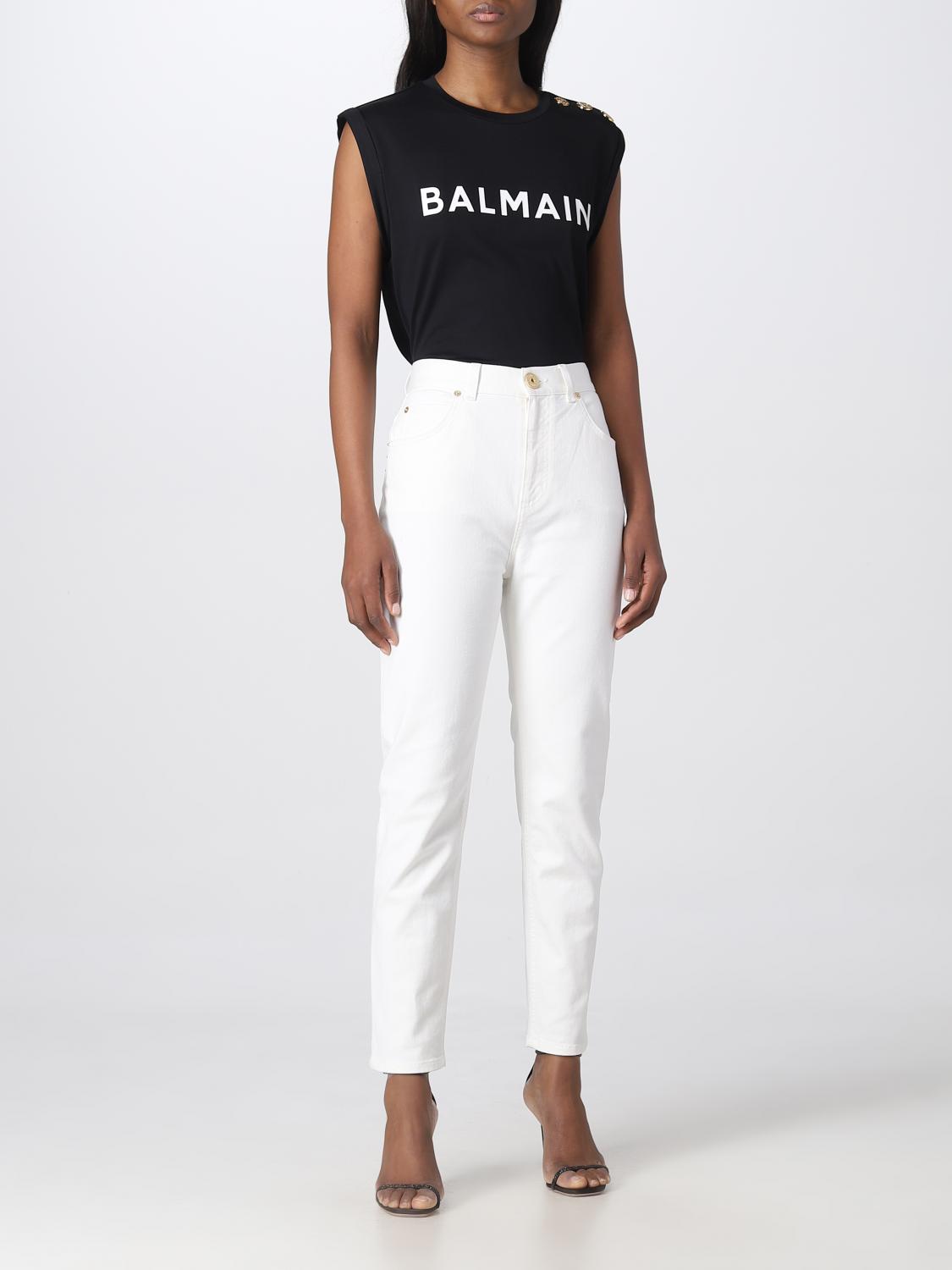 BALMAIN CAMISETA: Camiseta mujer Balmain, Negro - Img 2