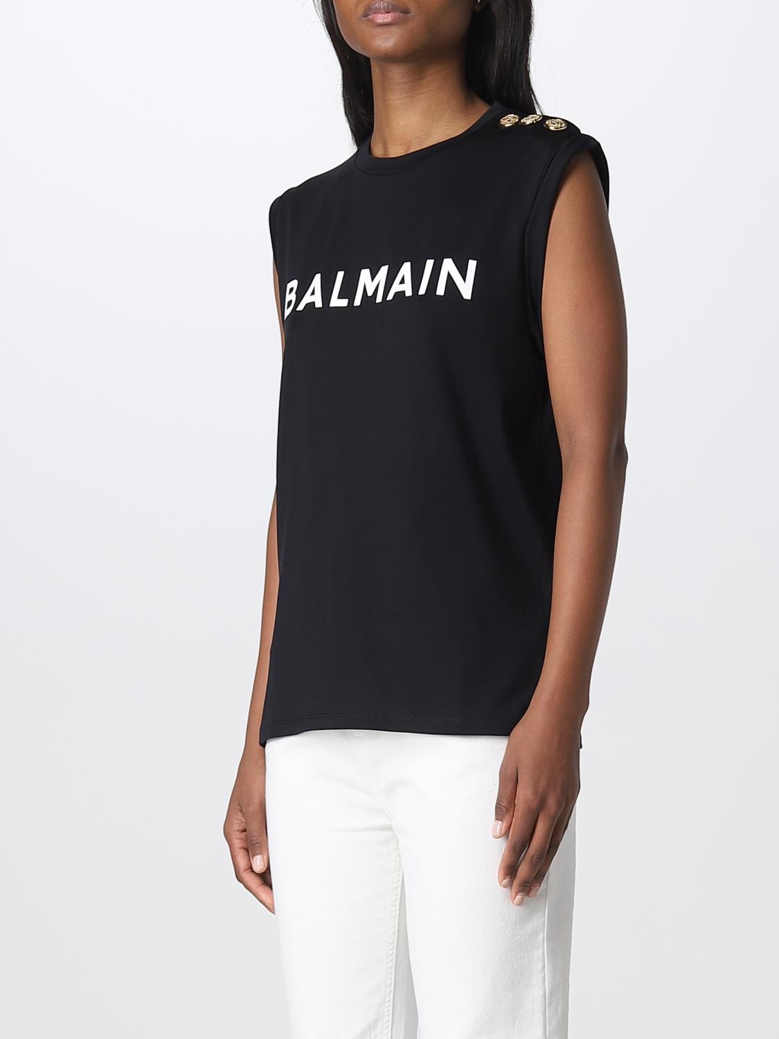 BALMAIN CAMISETA: Camiseta mujer Balmain, Negro - Img 4