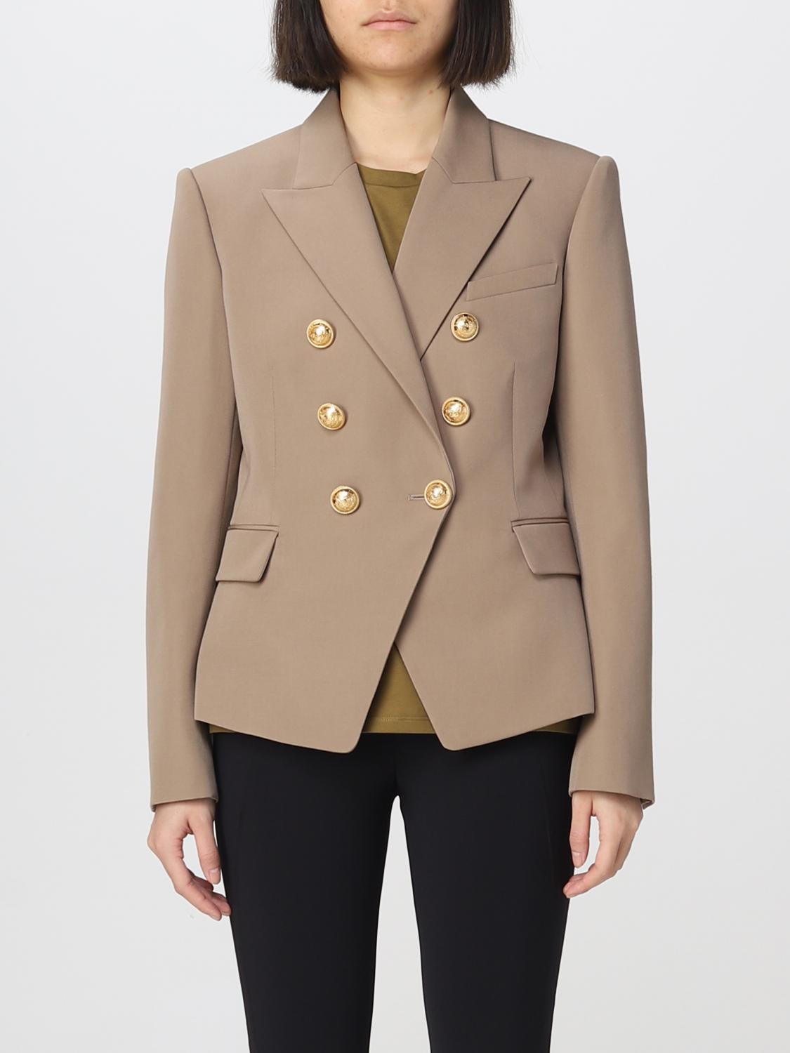 Beige balmain blazer best sale