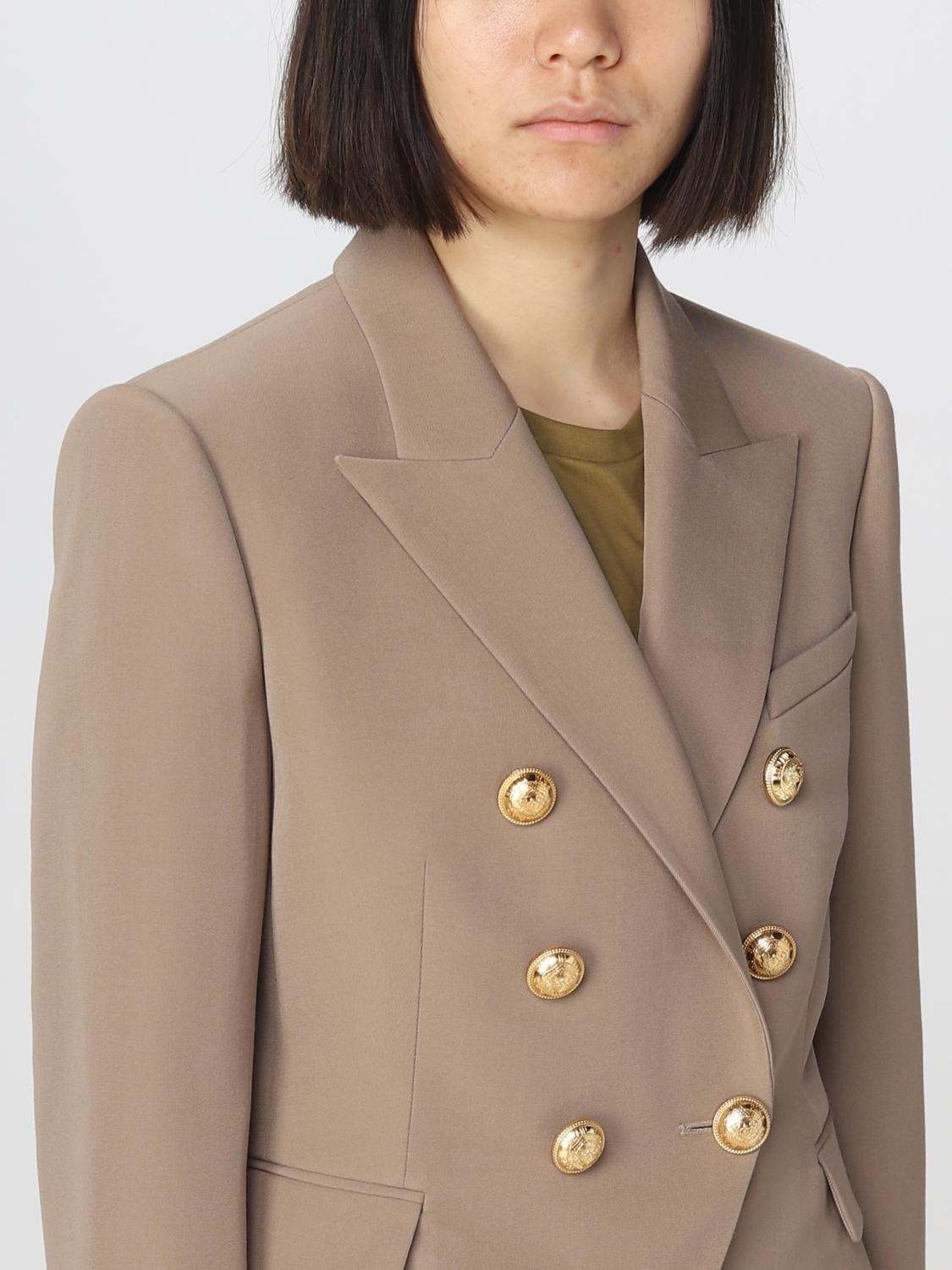 BALMAIN ブレザー: ブレザー レディース Balmain, ベージュ - Img 4