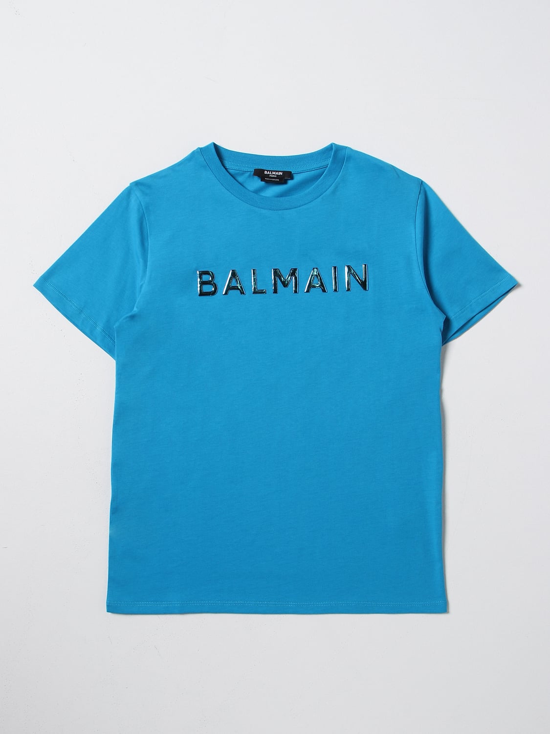 BALMAIN T-SHIRT: T-shirt kinder Balmain Kids, Hellblau - Img 1