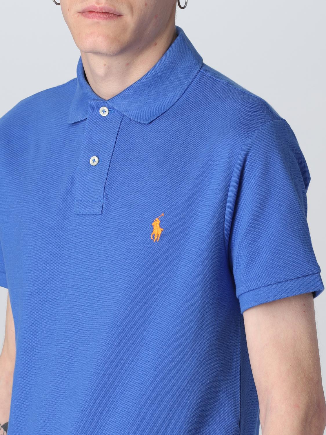 POLO RALPH LAUREN POLO SHIRT: Polo shirt men Polo Ralph Lauren, Gnawed Blue - Img 3