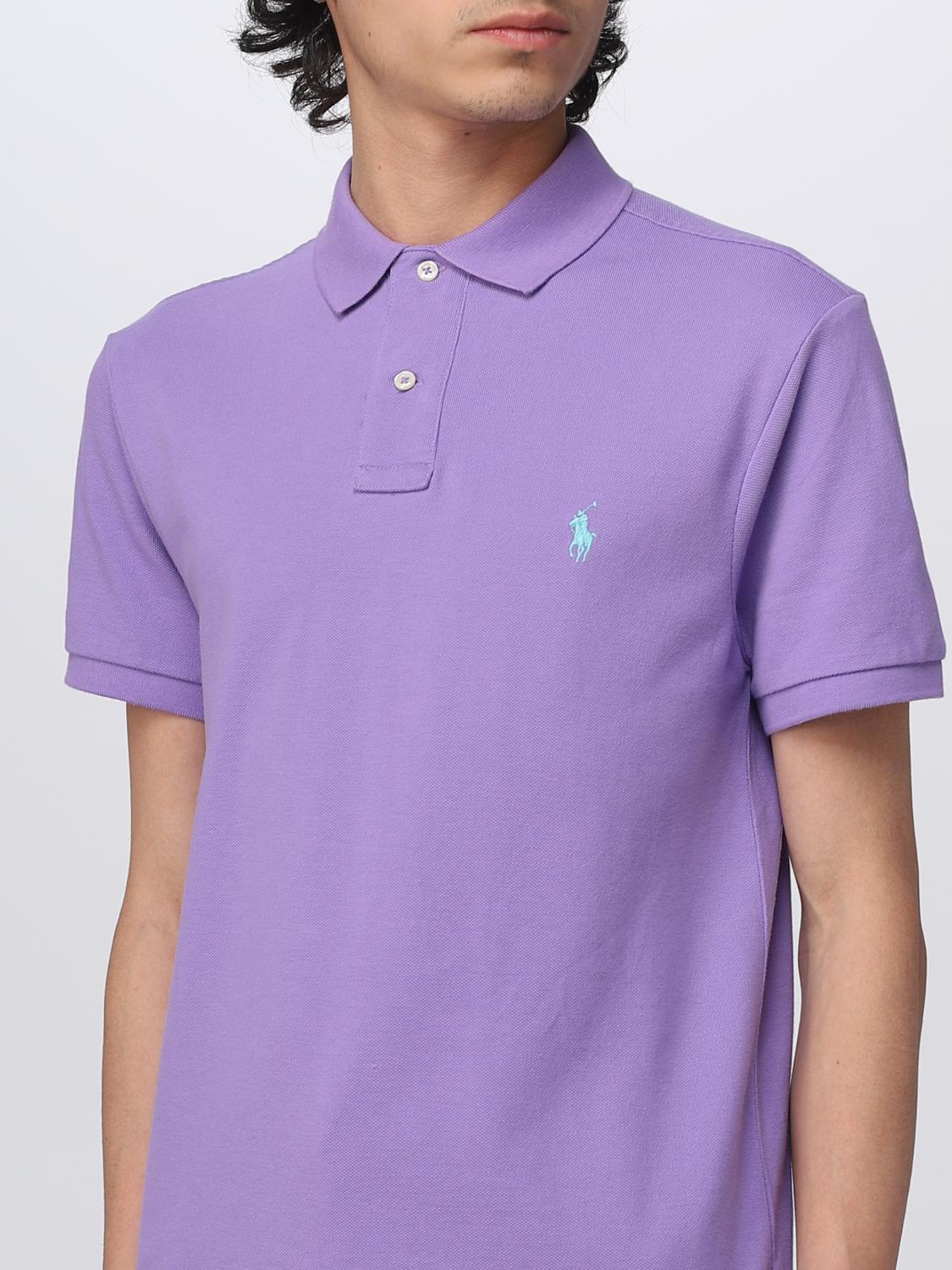 POLO RALPH LAUREN POLO SHIRT: Polo shirt men Polo Ralph Lauren, Plum - Img 3