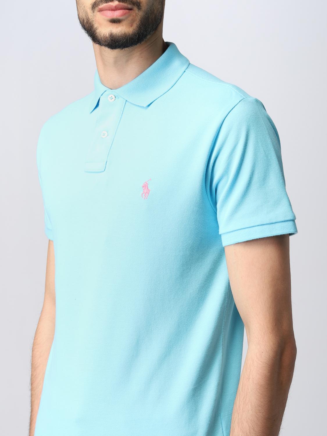 POLO RALPH LAUREN POLO SHIRT: Polo shirt men Polo Ralph Lauren, Blue 2 - Img 3