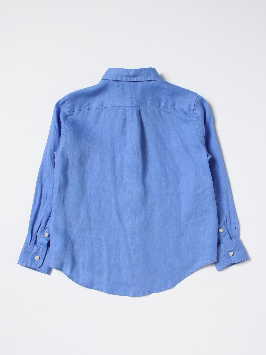 POLO RALPH LAUREN SHIRT: Shirt kids Polo Ralph Lauren, Gnawed Blue - Img 2