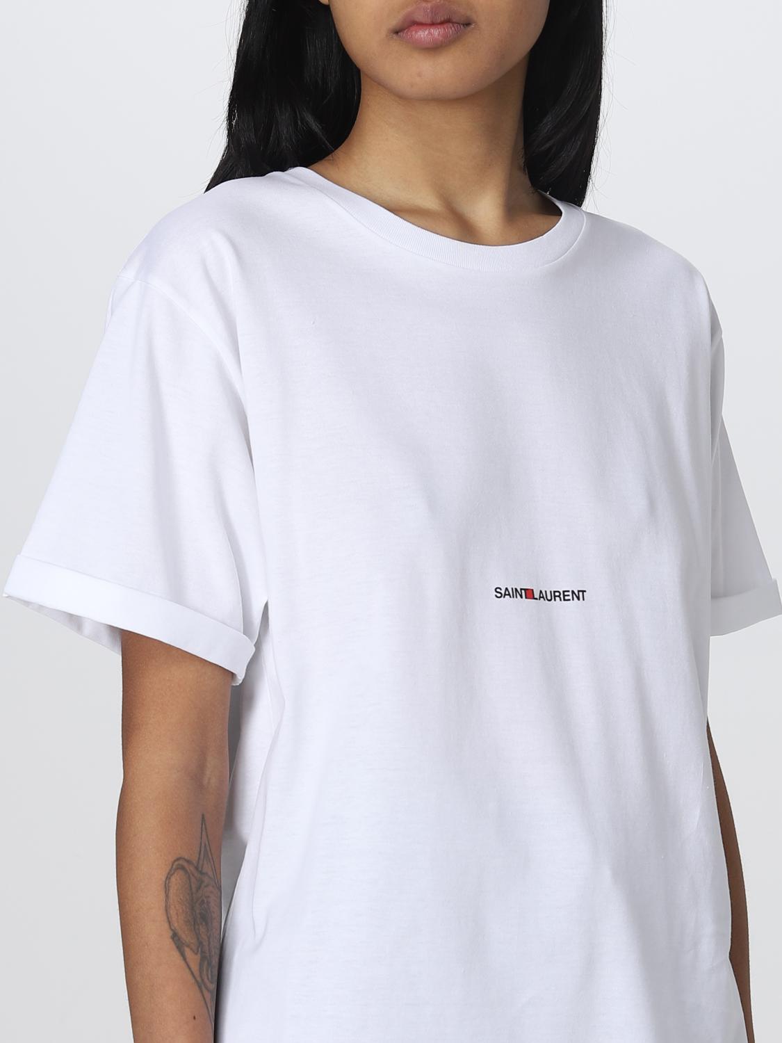 SAINT LAURENT T-SHIRT: Saint Laurent cotton t-shirt, White - Img 5