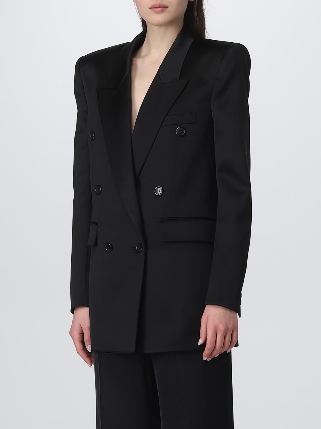 SAINT LAURENT CHAQUETA: Americana mujer Saint Laurent, Negro - Img 4