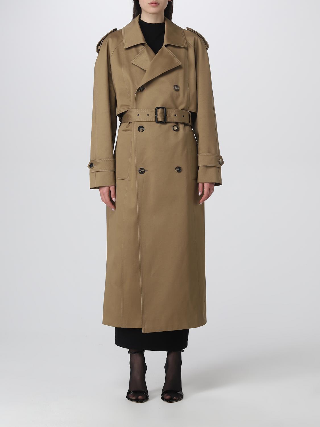 SAINT LAURENT GABARDINA: Abrigo mujer Saint Laurent, Beige - Img 1
